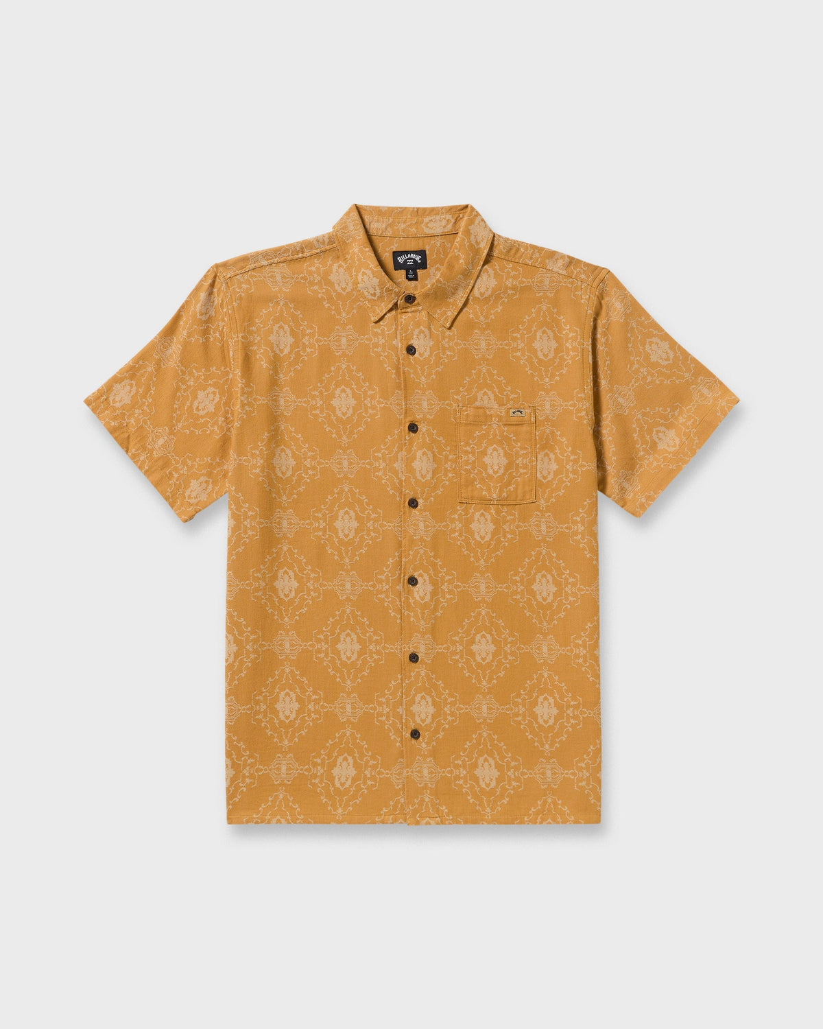 Sundays Jacquard Short Sleeve Woven Shirt - Golden Haze