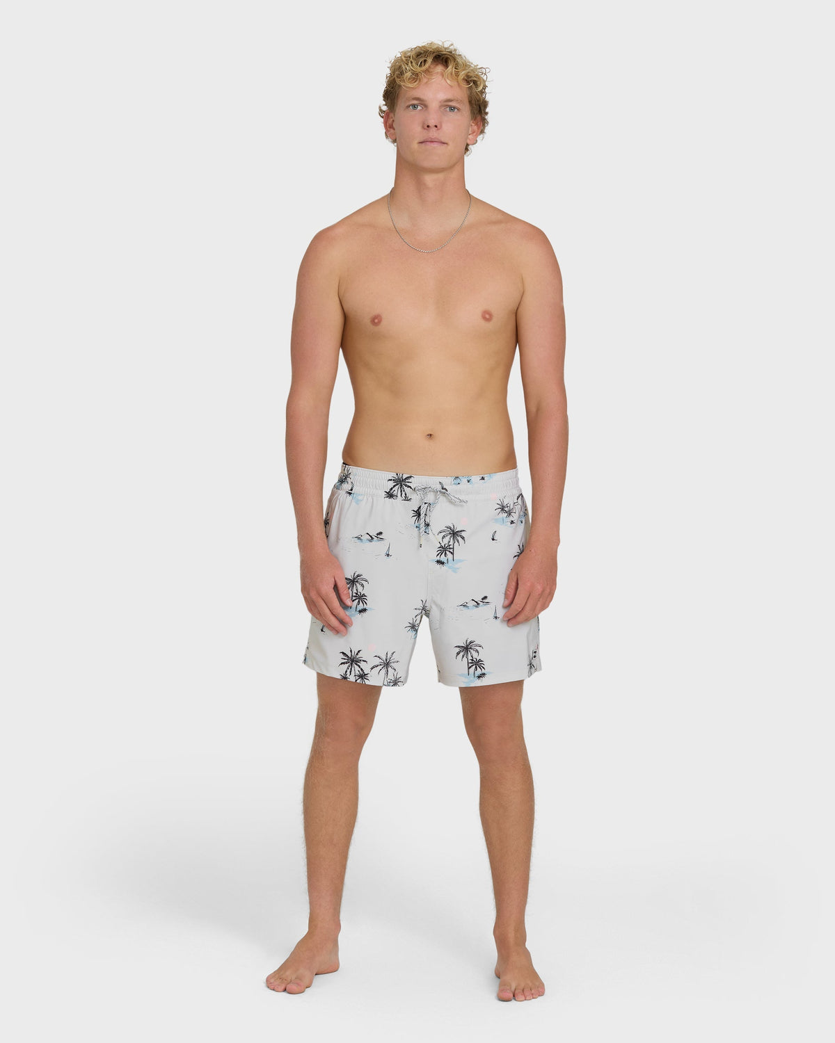 Lineup Laybacks 16 Trunks - Fog Gray