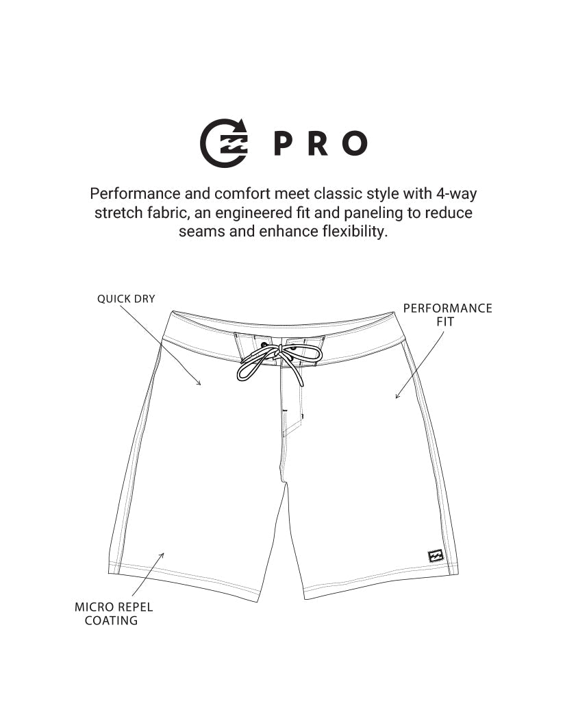 Fluid 2K Pro Performance 21 Boardshorts - Dark Navy